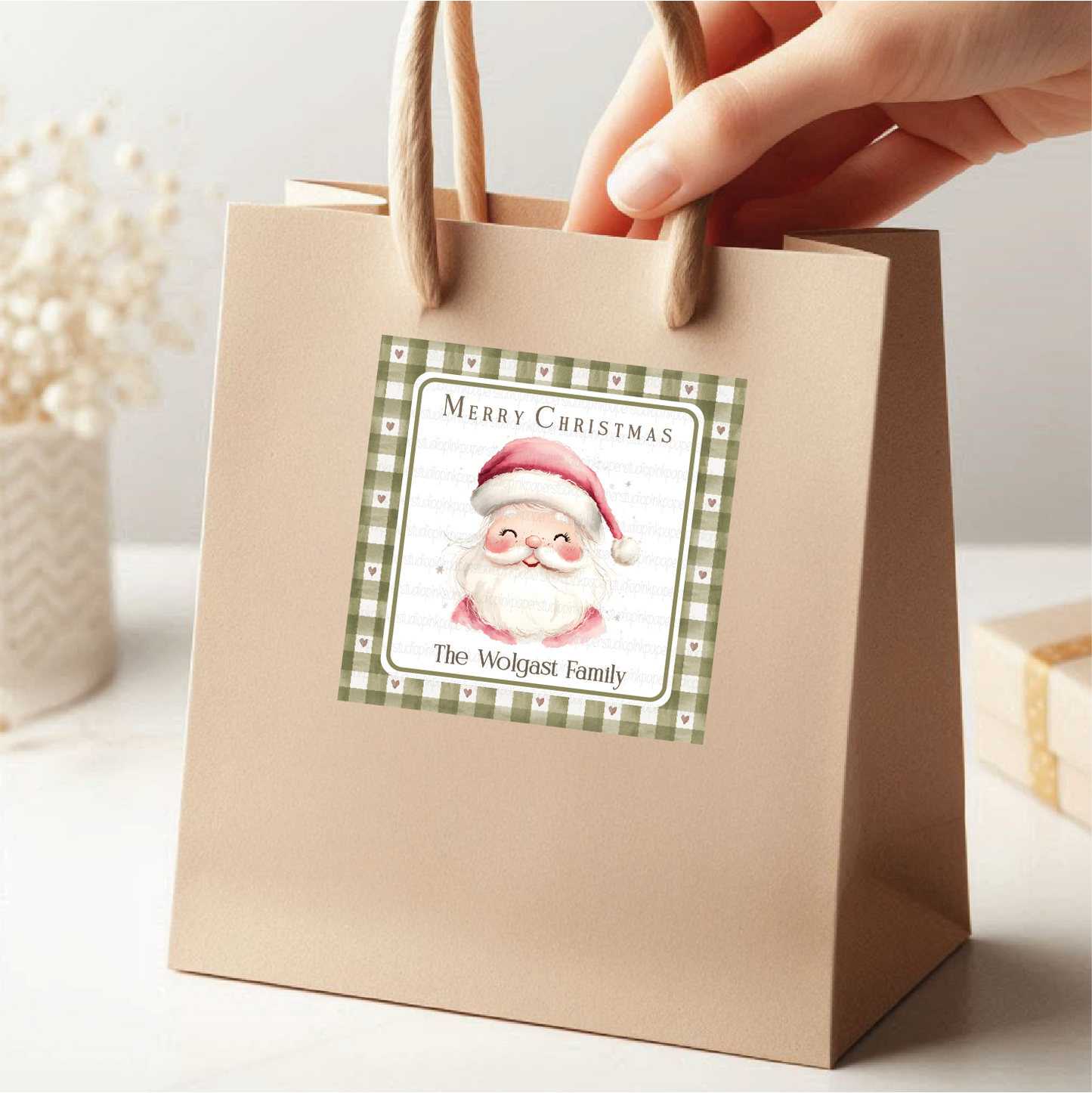 Etiquetas de Navidad • Juego de 12 etiquetas