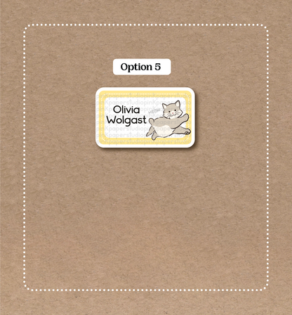 Gatos Lindos • Etiquetas de Gatos • Set de 12 Pegatinas