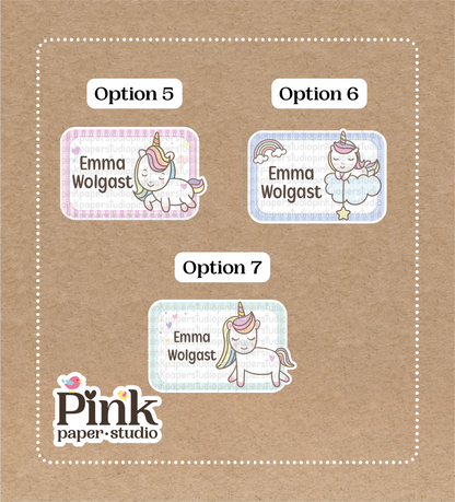 Unicornios • Pegatinas de unicornios • Juego de 12 pegatinas