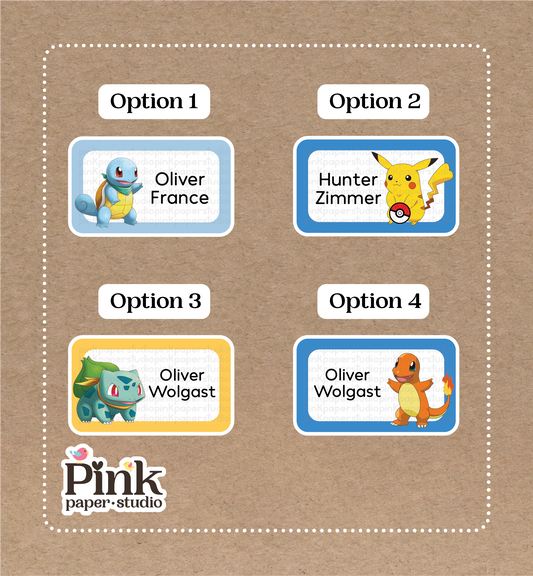 Pokemon • Pegatinas de Pokémon • Set de 12 pegatinas