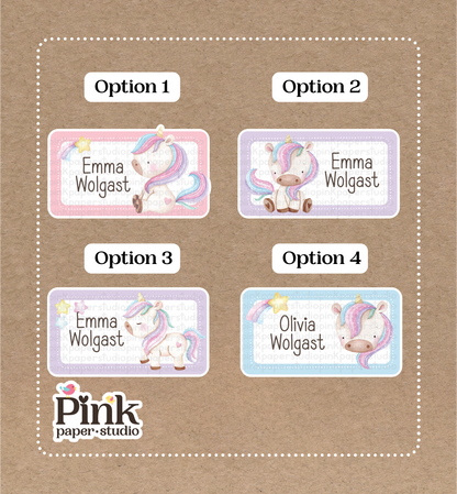 Unicornios • Pegatinas de unicornios • Juego de 12 pegatinas