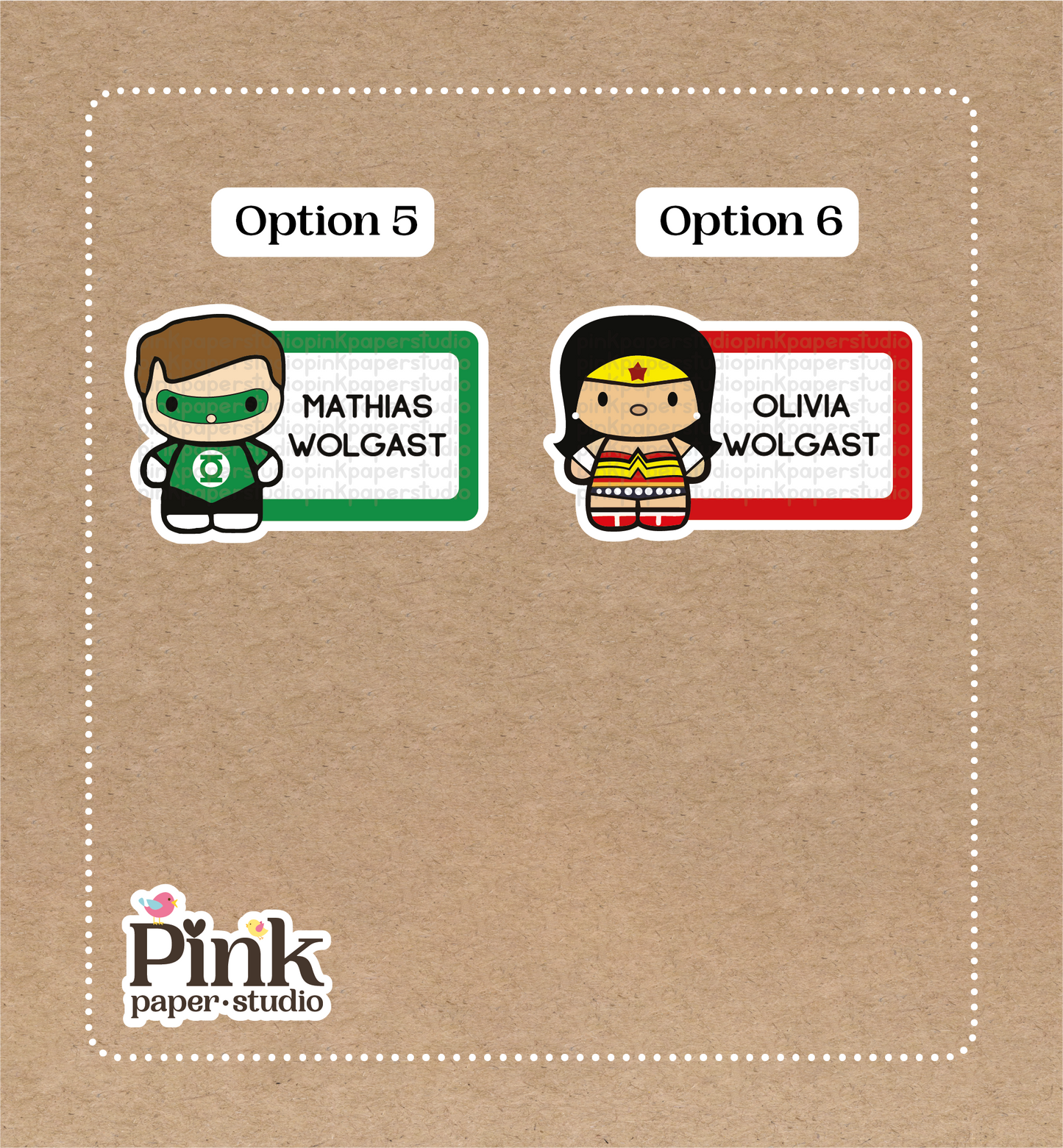 Superhéroes • Pegatinas de superhéroes • Juego de 12 pegatinas