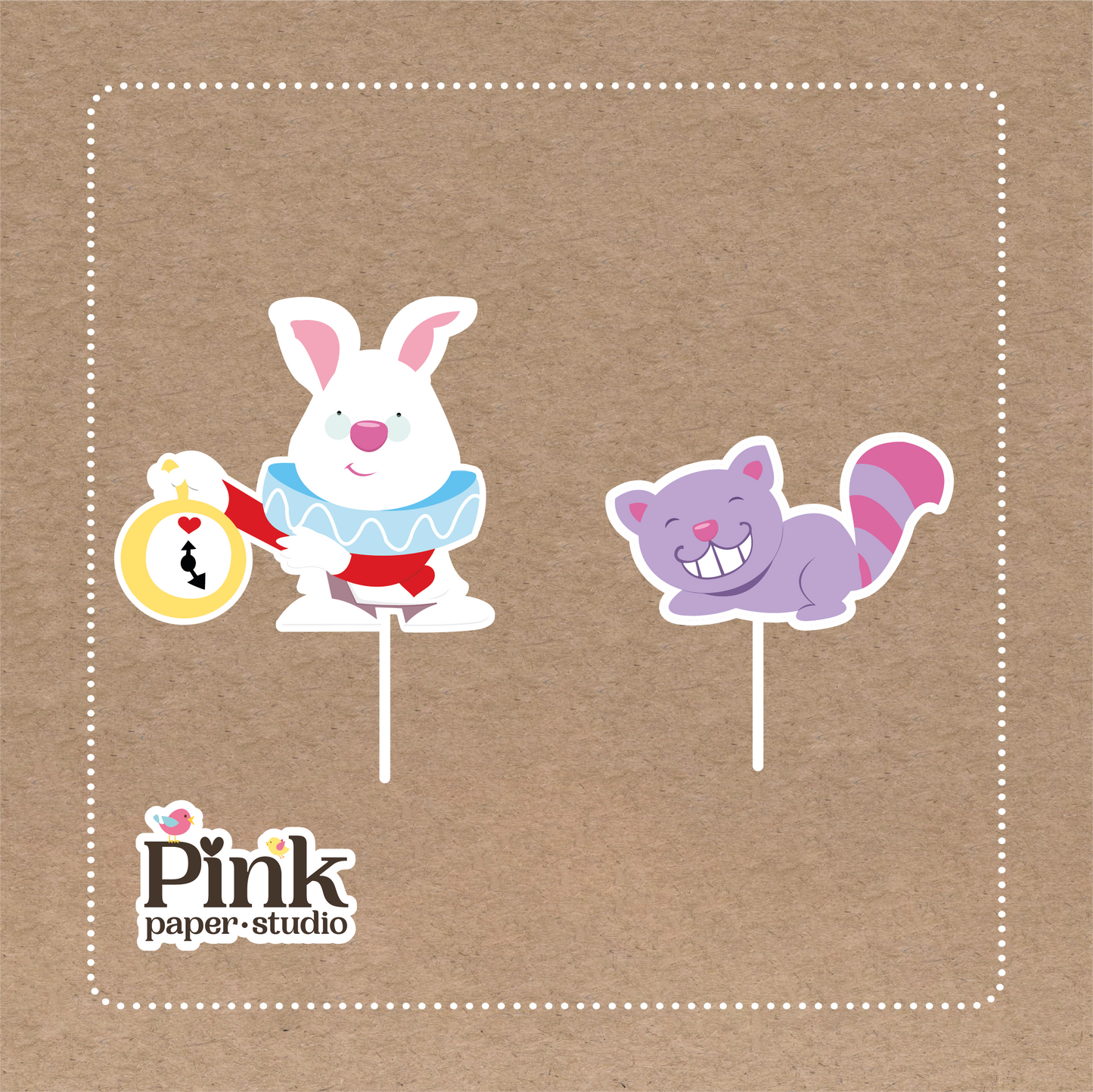 Decoraciones para cupcakes de Alicia en el País de las Maravillas