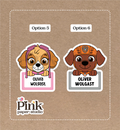 Patrulla Canina • Pegatinas de la Patrulla Canina • Set de 12 Pegatinas