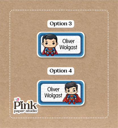 Superhéroes • Pegatinas de Superhéroes • Juego de 12 Pegatinas