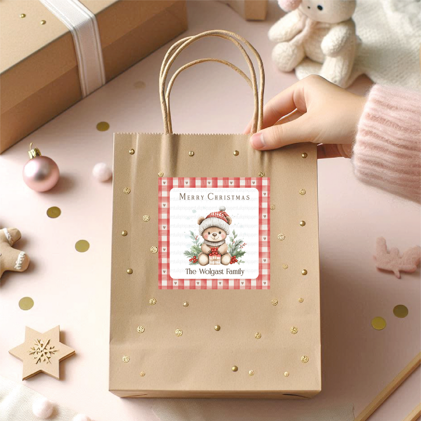 Etiquetas de Navidad • Juego de 12 etiquetas