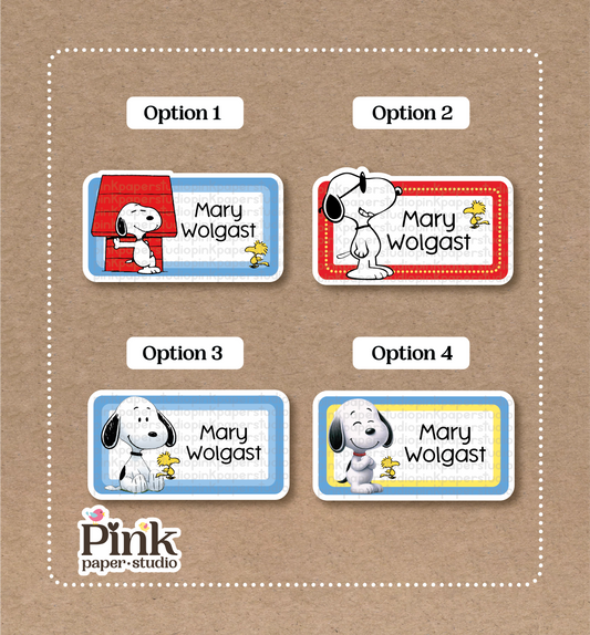 Snoopy • Stickers de Snoopy • Set de 12 Stickers