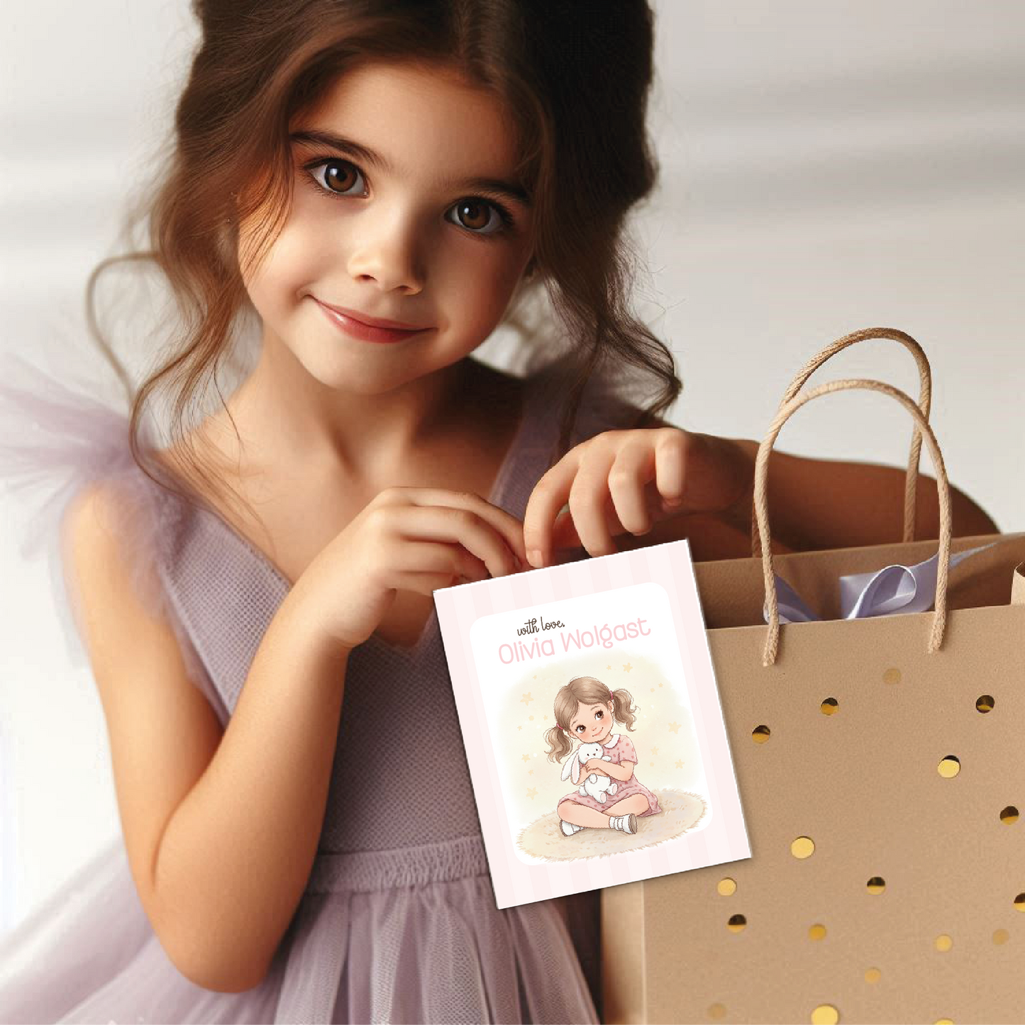 Niña Monísima • Tarjetas de Presentación • Tarjetas de Presentación para Mamá • Set de 27 Tarjetas de Presentación para Niños