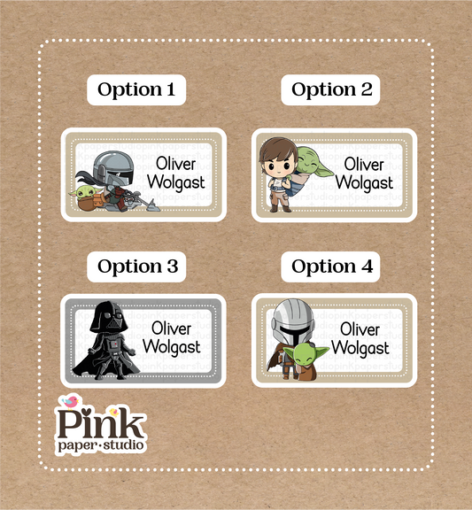 Pegatinas de Star Wars • Etiquetas de Star Wars • Pegatinas para la vuelta al cole • Juego de 12 pegatinas