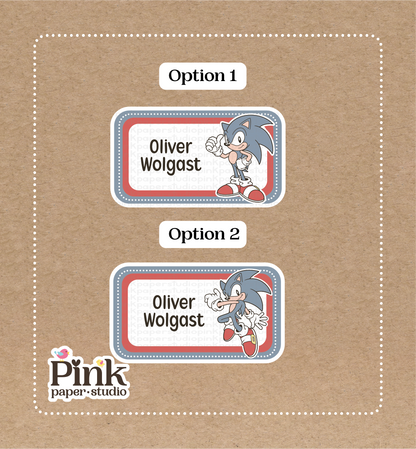 Sonic • Pegatinas de Sonic • Juego de 12 pegatinas