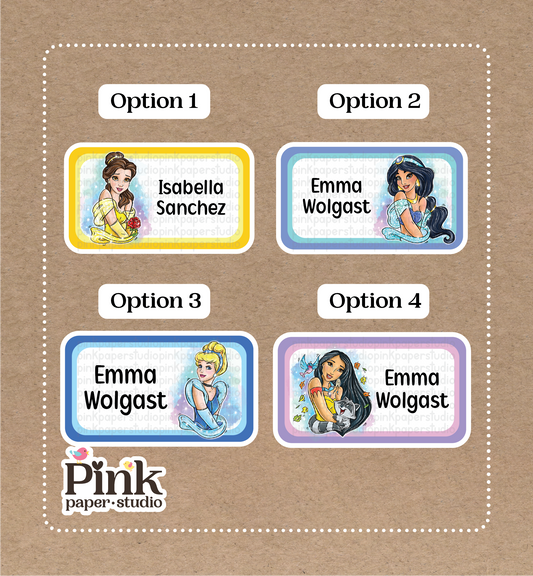 Princesas • Pegatinas de Princesas Disney • Juego de 12 pegatinas