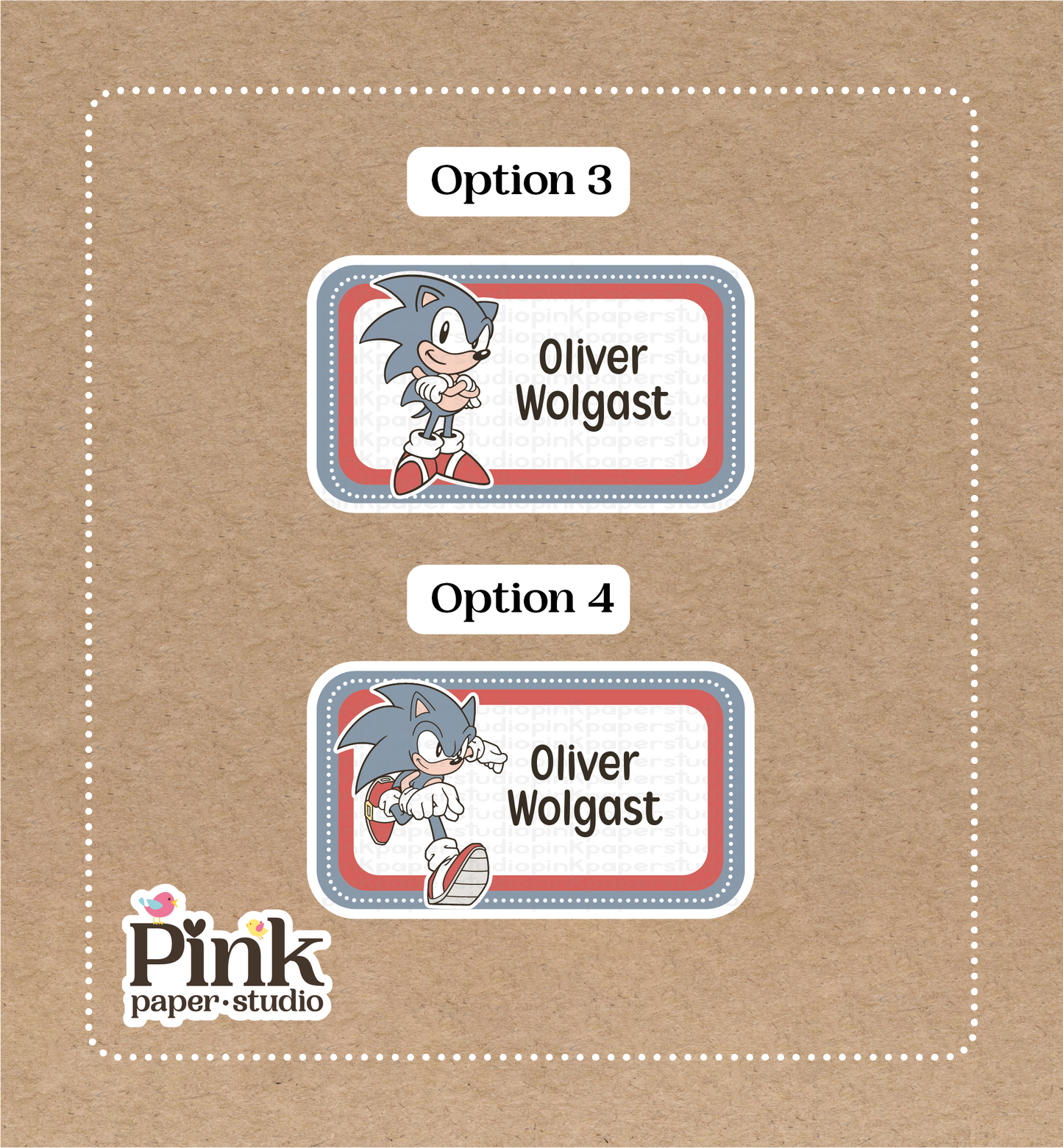 Sonic • Pegatinas de Sonic • Juego de 12 pegatinas