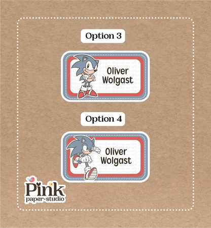 Sonic • Pegatinas de Sonic • Juego de 12 pegatinas