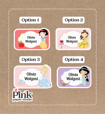 Princesas • Pegatinas de Princesas Disney • Juego de 12 pegatinas