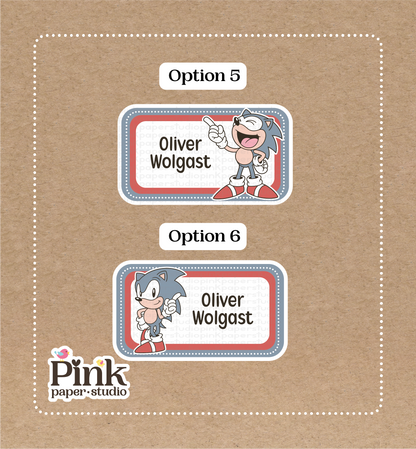 Sonic • Pegatinas de Sonic • Juego de 12 pegatinas