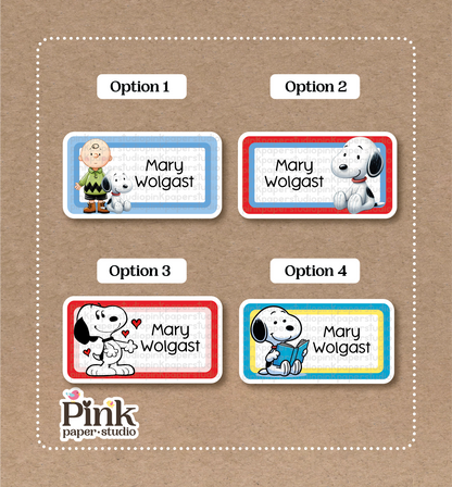 Snoopy • Pegatinas de Snoopy • Set de 12 pegatinas