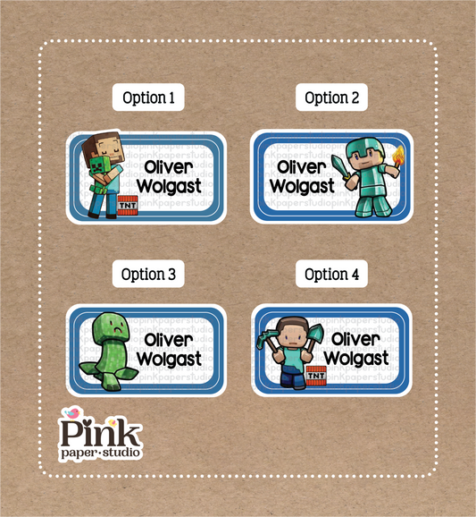 Minecraft • Minecraft Stickers • Set of 12 Stickers