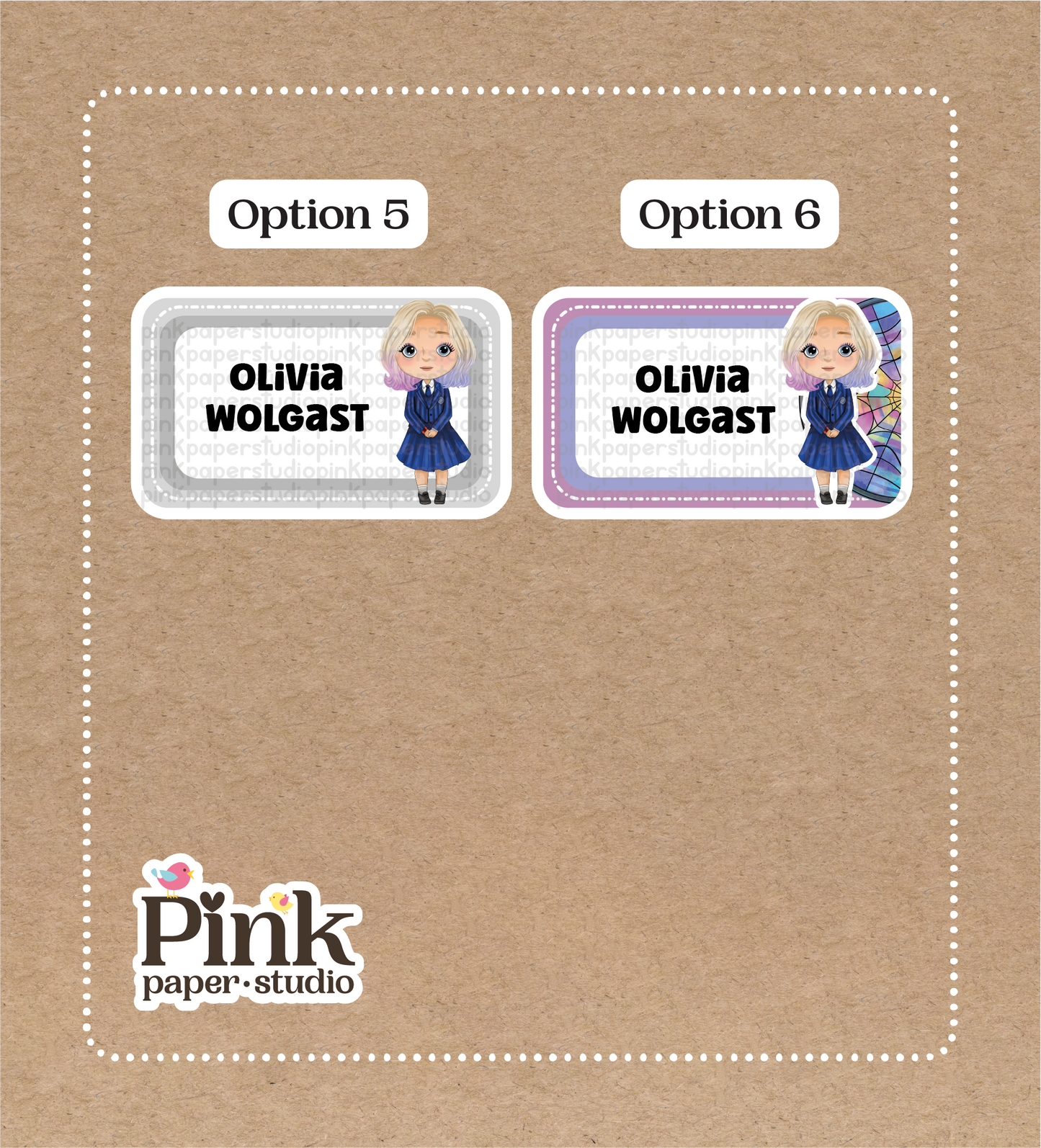 Miércoles • Pegatinas de Miércoles • Set de 12 pegatinas