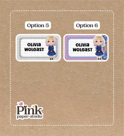 Miércoles • Pegatinas de Miércoles • Set de 12 pegatinas