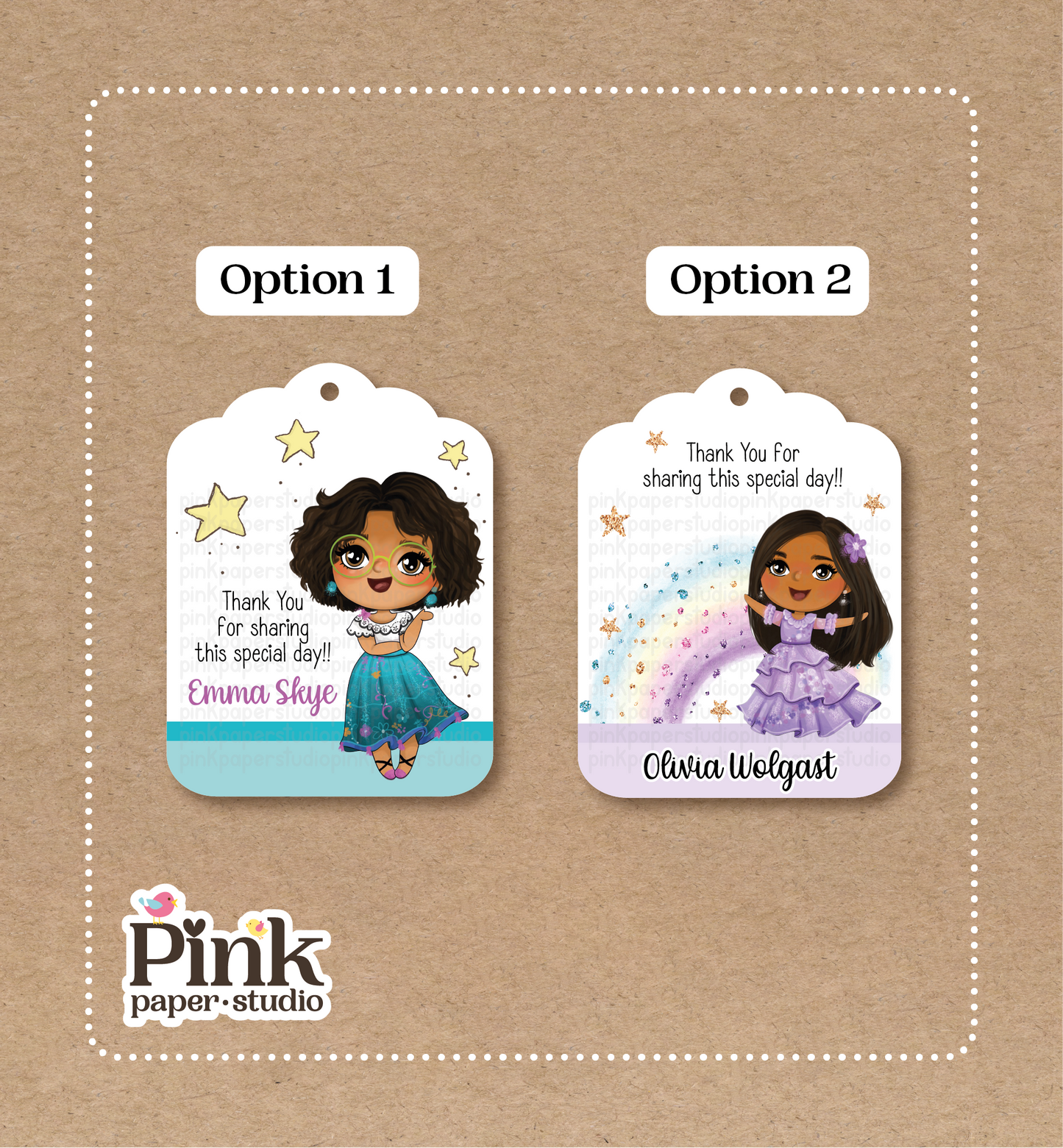 Etiquetas de Cumpleaños de Encanto