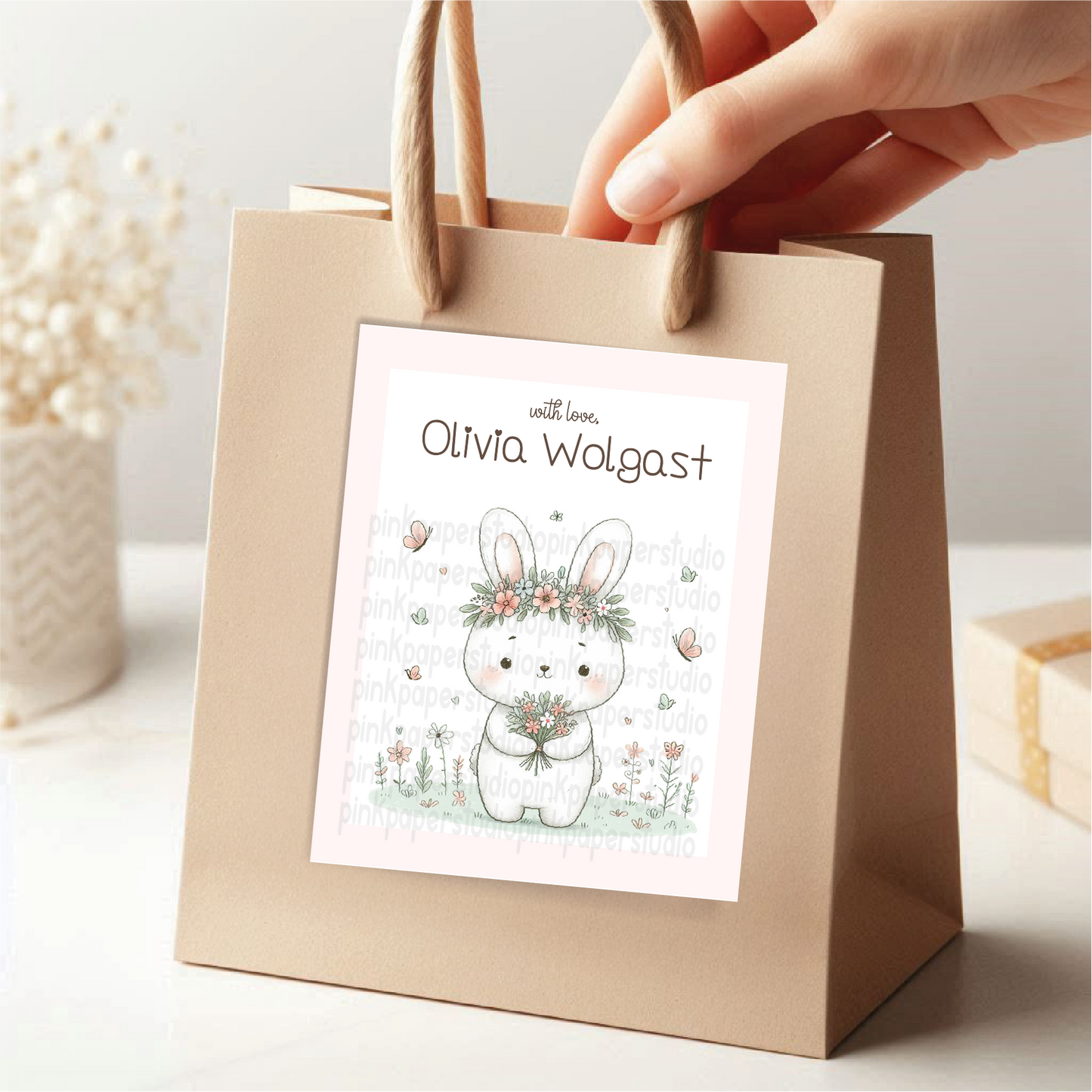 Conejo Lindo • Tarjetas de Presentación • Tarjetas de Presentación para Mamá • Set de 27 Tarjetas de Presentación para Niños