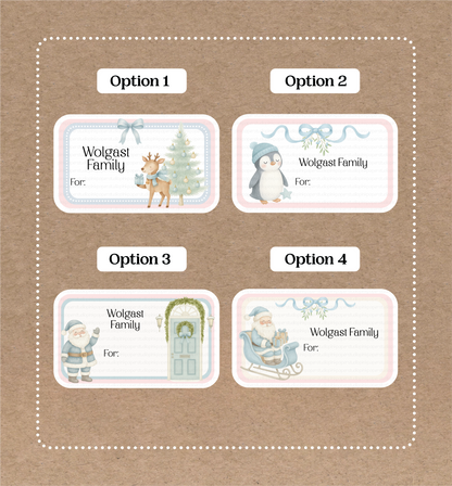 Etiquetas de Navidad • Noel • Set de 12 Etiquetas