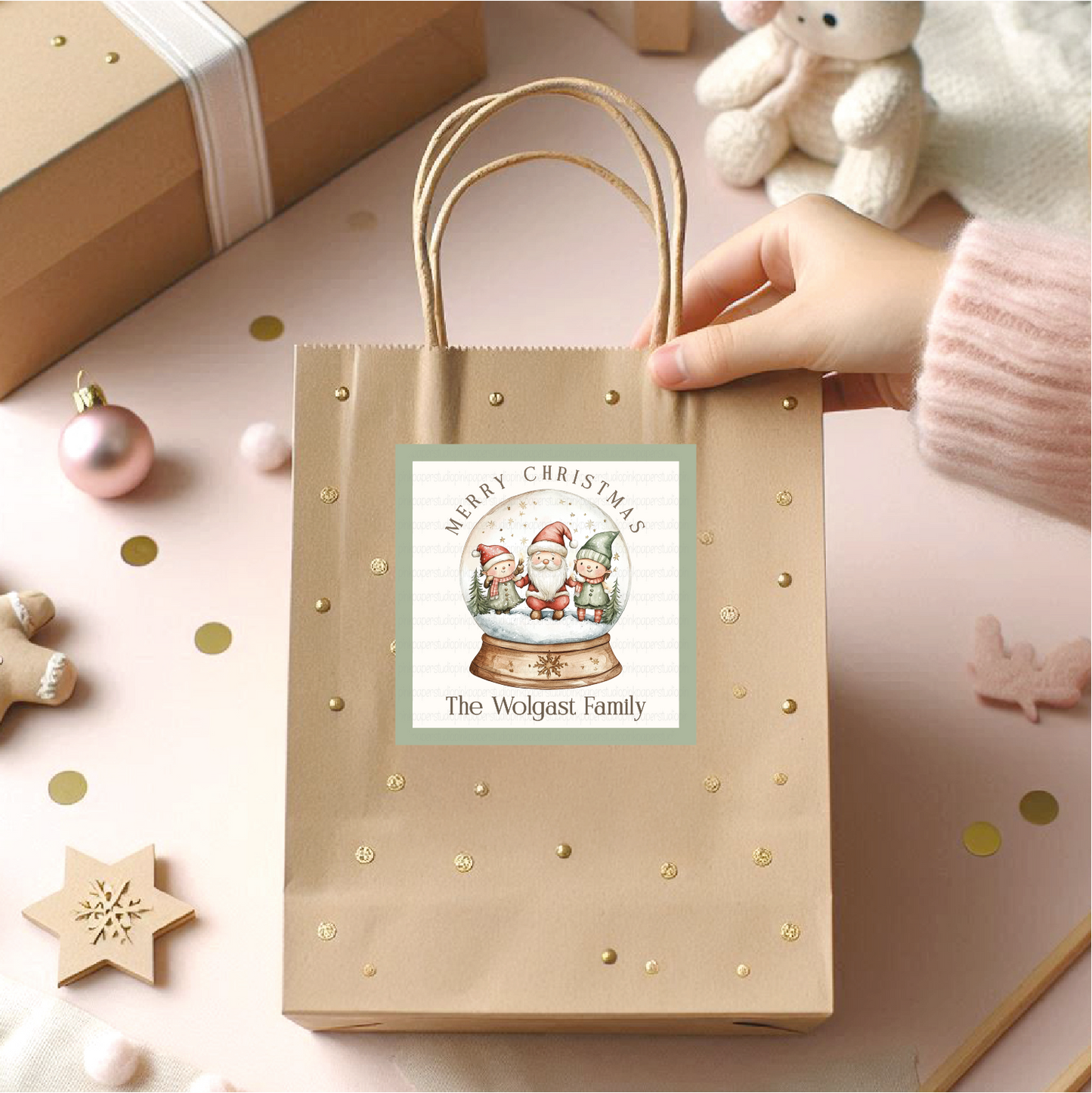 Etiquetas de Navidad • Juego de 12 etiquetas