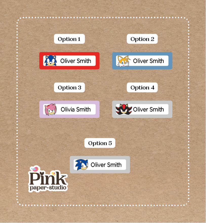 Pegatinas finas de Sonic - Juego de 80 pegatinas