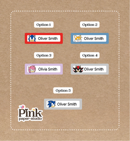 Pegatinas finas de Sonic - Juego de 80 pegatinas