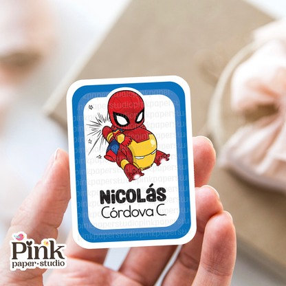 Spider-man y Iron-man - Tarjetas de presentación