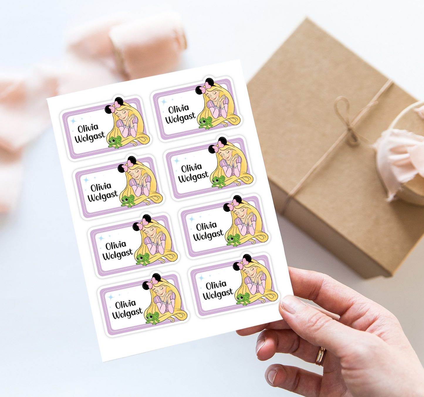 Princesas • Pegatinas de princesas de Disney • Set de 12 pegatinas