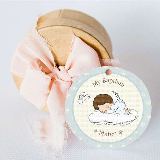 Baptism Tag • Baptism Tags for Boys