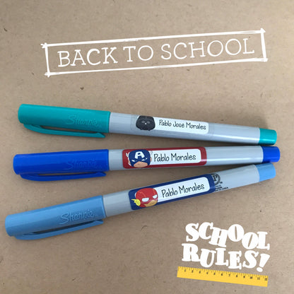 80 Super Hero School name labels • Labels for school • School labels • Stickers for kids • This belong to stickers • labels school supplies