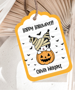 Etiquetas de Halloween de Kuromi