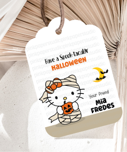 Etiquetas de Halloween de Hello Kitty