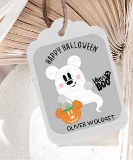 Etiquetas de Halloween de Mickey Mouse