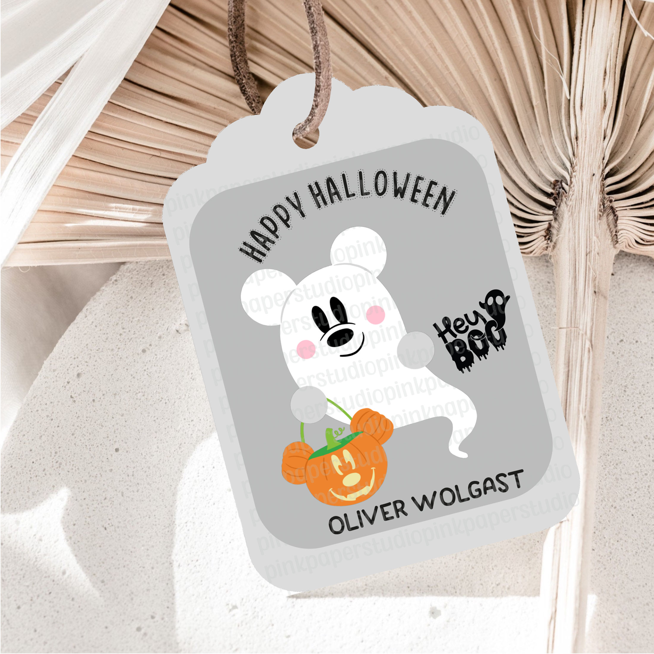 Etiquetas de Halloween de Mickey Mouse