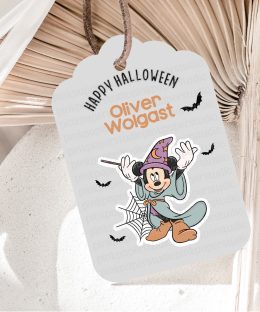 Etiquetas de Halloween de Mickey Mouse