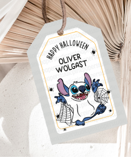 Etiquetas de Halloween de Stitch