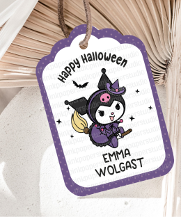 Etiquetas de Halloween de Kuromi