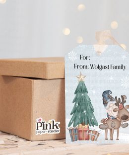 Etiquetas navideñas Papá Noel