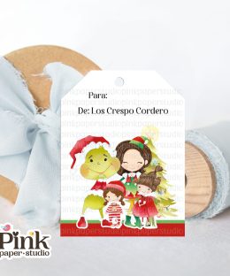 Etiquetas navideñas del Grinch