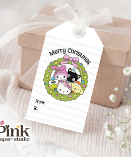 Etiquetas navideñas de Hello Kitty
