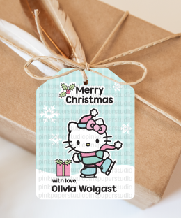 Etiquetas navideñas de Hello Kitty