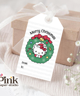 Etiquetas navideñas de Hello Kitty