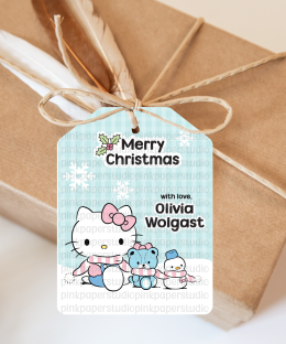 Etiquetas navideñas de Hello Kitty