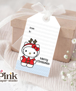 Etiquetas navideñas de Hello Kitty