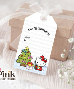 Etiquetas navideñas de Hello Kitty