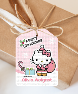 Etiquetas navideñas de Hello Kitty