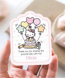 Etiquetas de cumpleaños de Hello Kitty